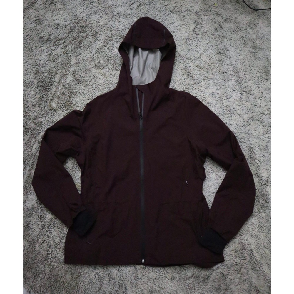 Lululemon & Burgundy Right As Rain Jacket Hooded Zip Up Warm Fall Winter Maroon